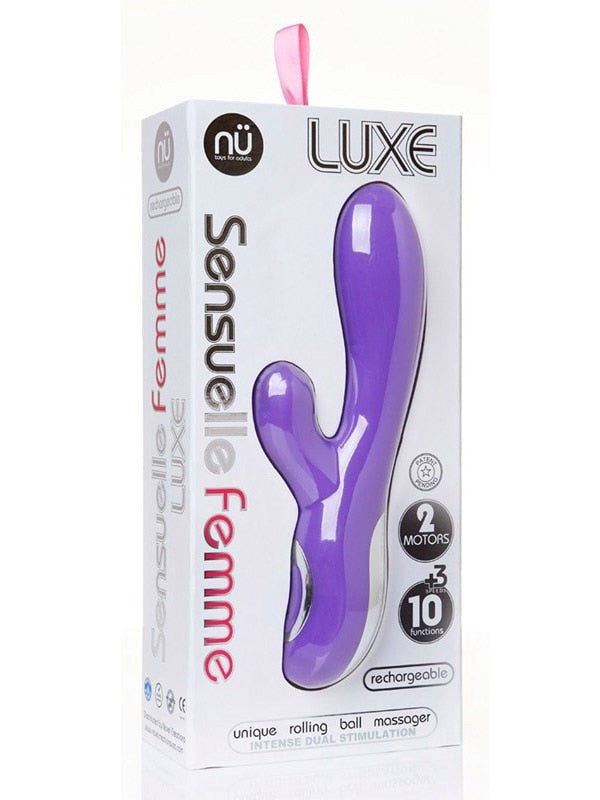 Nu Sensuelle Luxe Powerful Silicone Rabbit Vibrator with Dual Motors - - Rabbit Vibrators