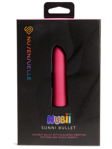 Nu Sensuelle Sunni Nubii Lipstick Bullet Vibrator With Heat Discrete Power - Bullet Vibrators