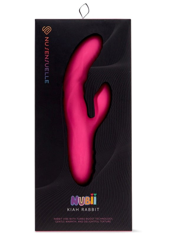 Nu Sensuelle Nubii Kiah Silicone Rabbit Vibrator with Dual Motors - - Rabbit Vibrators