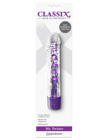 Pipedream Products Classix Mr Twister Vibrator with Removable Sleeve - Vibrating Dildos