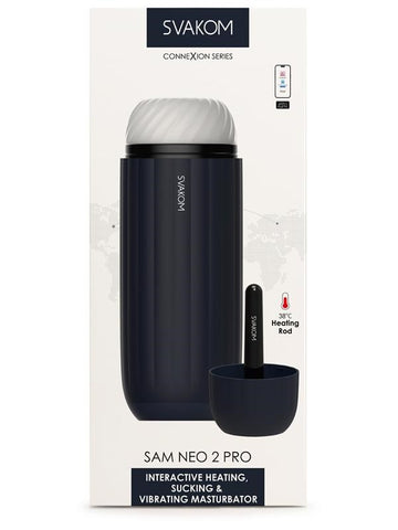 Svakom Sam Neo 2 Pro Sucking and Vibrating Male Masturbator with Heating - Masturbators and Strokers