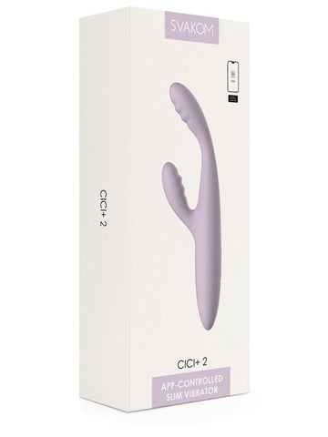 Svakom Cici + 2 App Controlled Slim Rabbit Vibrator with Heating Function - Rabbit Vibrators