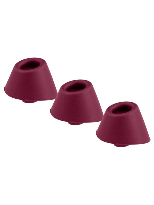 Womanizer Heads Duo Bordeaus Triple Delight Replacement Silicone Heads - - Vibrator Accessories