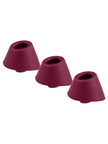 Womanizer Heads Duo Bordeaus Triple Delight Replacement Silicone Heads - Vibrator Accessories