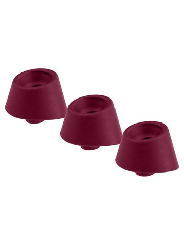 Womanizer Heads Duo Bordeaus Triple Delight Replacement Silicone Heads - Vibrator Accessories
