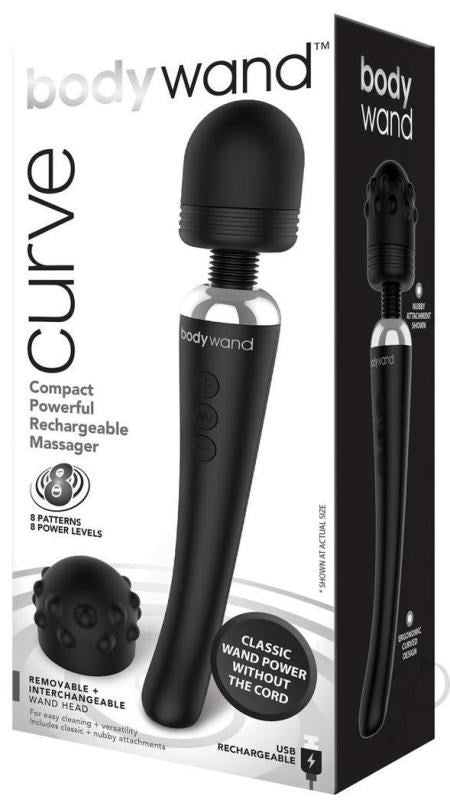Xgen Products Bodywand Curve Silicone Massager 9 inch Rechargeable Vibrator - - Waterproof Vibrators