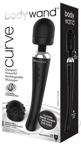 Xgen Products Bodywand Curve Silicone Massager 9 inch Rechargeable Vibrator - Waterproof Vibrators