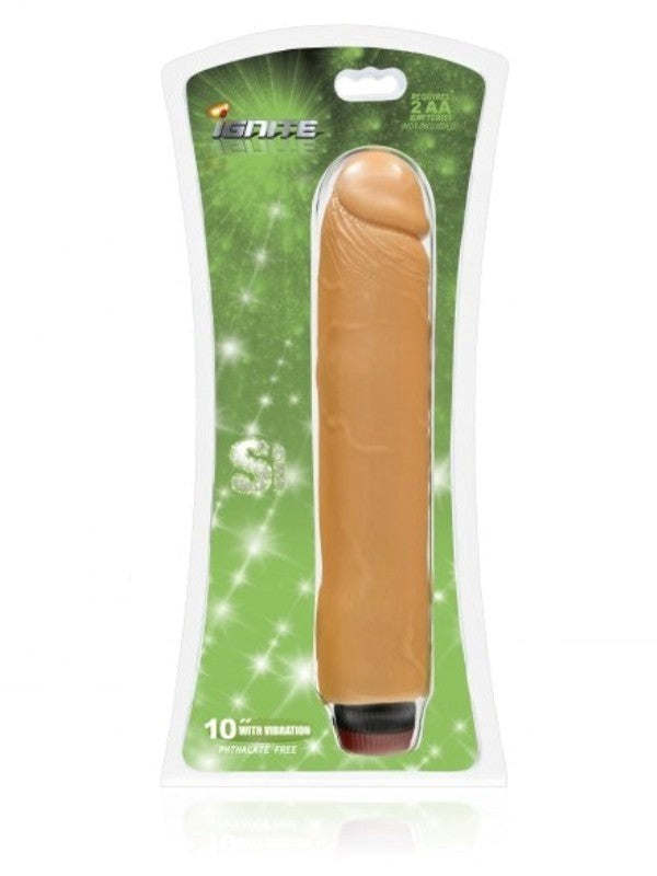 SI Novelties Cock with Vibration 10in Realistic Vibrator Variable Speed - - Vibrating Dildos