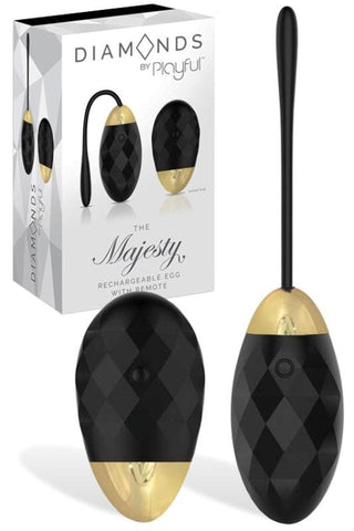 Evolved Diamonds by Playful The Majesty Rechargeable Egg Vibrator Remote - Remote Control Vibrators
