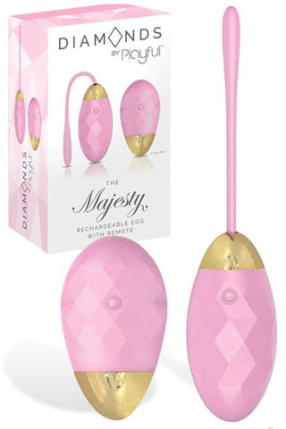 Evolved Diamonds by Playful The Majesty Rechargeable Egg Vibrator Remote - Remote Control Vibrators