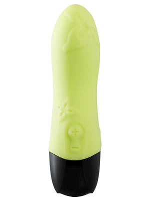 Fun Factory Spring Mini Massager Compact Travel Vibrator Green Yellow - Waterproof Vibrators