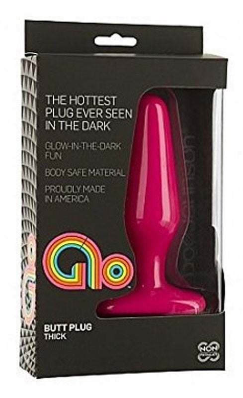 Doc Johnson Glo Body Safe Butt Plug Thick Glow in Dark Anal Stimulation - - Butt Plugs