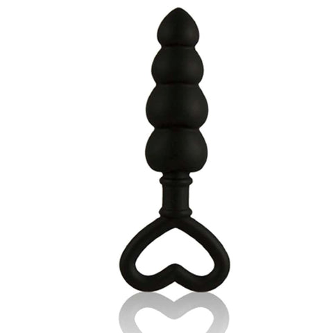 BDStyle Heart Shaped Anal Plug Body Safe Silicone with Heart Handle - Anal Beads and Balls