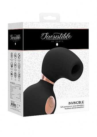 Shots Toys Irresistable Invincible Vibrating Cock Ring with Clitoral Stimulator - Clit Ticklers and Pulsators