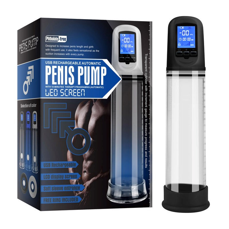 BDStyle LED Rechargeable Penis Enlarger with Digital Monitoring System - - Penis Pumps And Stretchers
