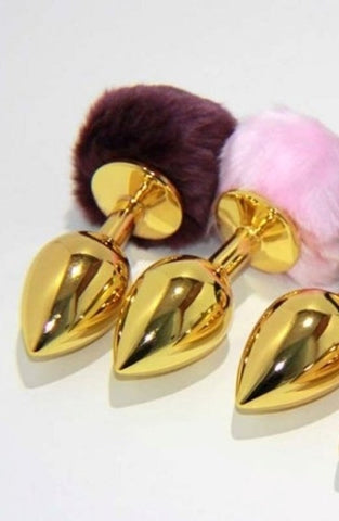 Hells Couture Metal Gold Butt Plug Large with Premium Steel Construction - Steel Sex Toys