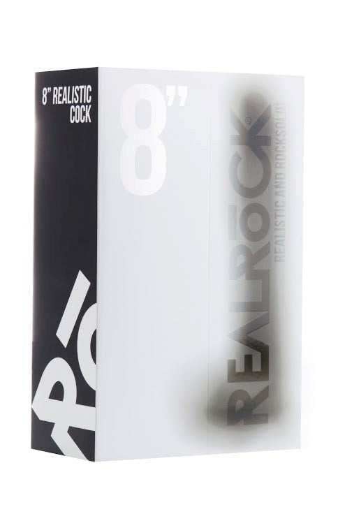 Shots Toys Real Rock 8 Realistic Cock With Scrotum Suction Cup Dildo - - Realistic Dildos