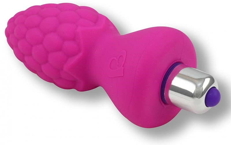 Rocks Off Ass Berries Vibrating Butt Plug with Textured Berry Design - - Butt Plugs