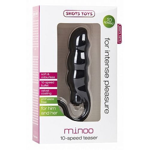 Shots Toys Minoo Purple Rechargeable Vibrator with 10 Patterns - Bullet Vibrators