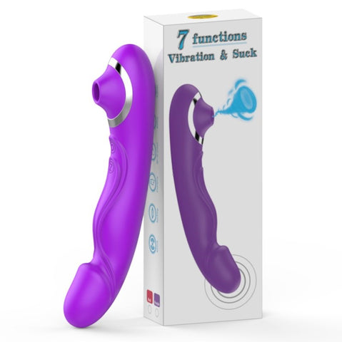 BDStyle Clit Sucker and Vibrator with Dual Stimulation Technology - Clit Ticklers and Pulsators