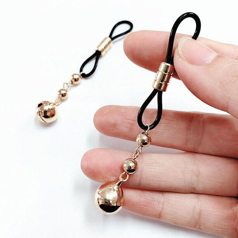 BDStyle Copper Bells Nipple Clamps with Adjustable Pressure and Sound - Breast and Nipple Toys