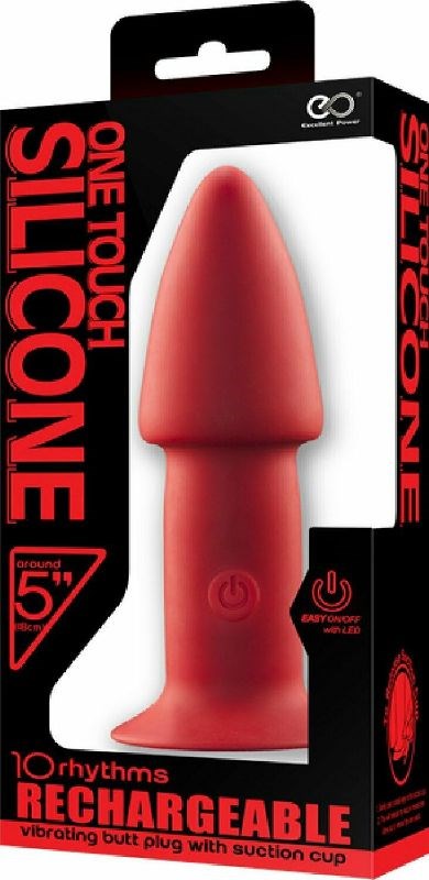 NANMA Corporation Excellent Power One Touch Rechargeable Silicone Butt Plug 5 inch - - Anal Vibrators