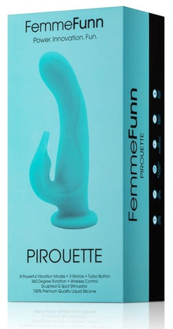 VVOLE LLC FemmeFunn Pirouette Rotating Wireless Rabbit Vibrator Premium Design - Rabbit Vibrators