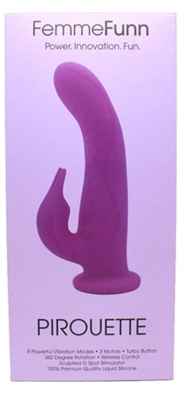VVOLE LLC FemmeFunn Pirouette Rotating Wireless Rabbit Vibrator Premium Design - - Rabbit Vibrators