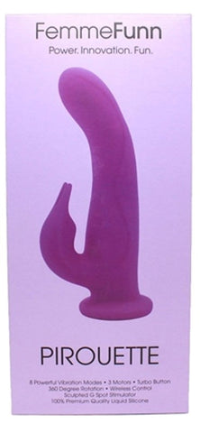 VVOLE LLC FemmeFunn Pirouette Rotating Wireless Rabbit Vibrator Premium Design - Rabbit Vibrators