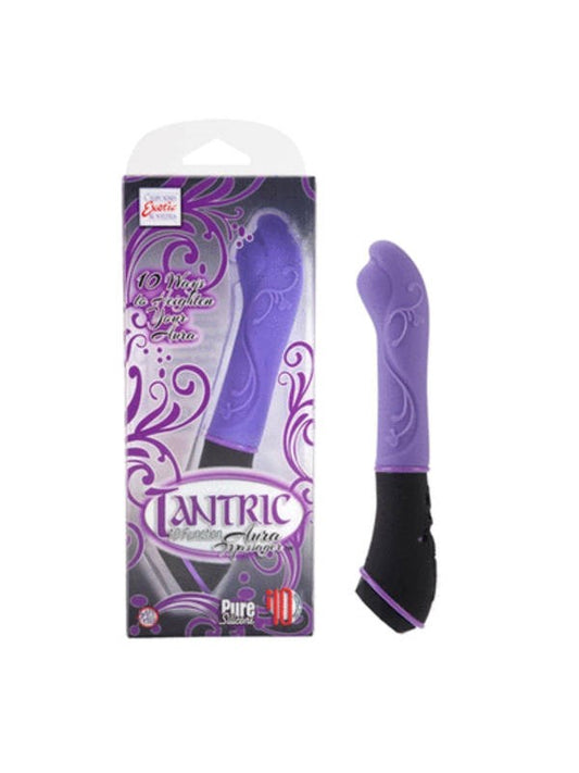 California Exotics 10 Function Tantric Aura Waterproof Silicone Vibrator - - G-Spot Vibrators