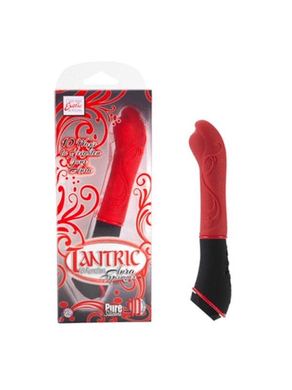 California Exotics 10 Function Tantric Aura Waterproof Silicone Vibrator - - G-Spot Vibrators