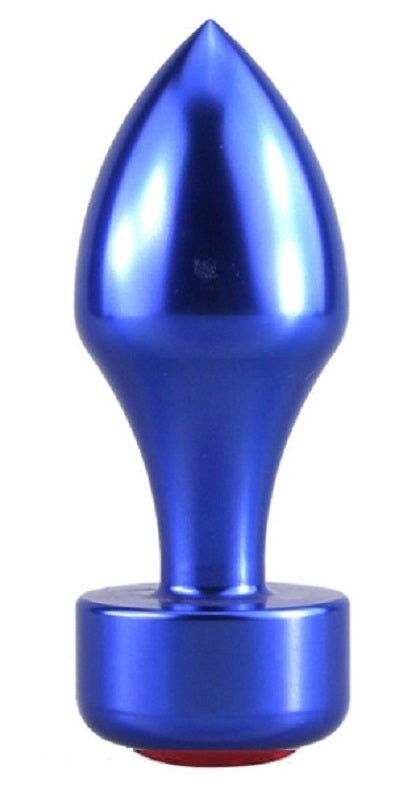 BDStyle Aluminium Butt Plug with Red Diamonte Temperature Play - - Non-Realistic Dildos