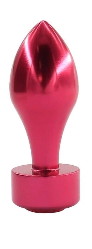 BDStyle Aluminium Butt Plug with Red Diamonte Temperature Play - - Non-Realistic Dildos