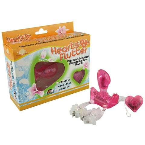 Aphrodisia Hearts & Flutter Vibrating Strap On with Remote Control - Strap On Sextoys