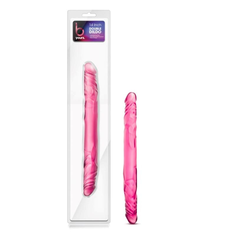 Blush Novelties B Yours Dual Delight 14 Inch Double Dildo Premium Silicone - - Realistic Dildos