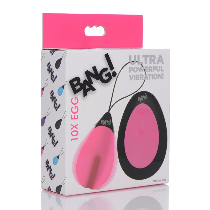 XR Brands Bang!10X Remote Egg Vibrator - - Non-Realistic Dildos