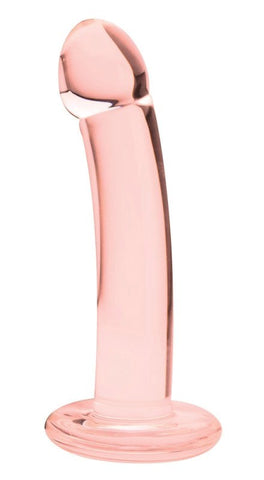 Spartacus Enterprises Blown Basic Curve Smooth Dildo Glass Sex Toy - Realistic Dildos