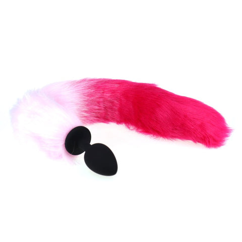 BDStyle Booty Beads Black Silicone Anal Plug Medium with Graduated Beads - Butt Plugs