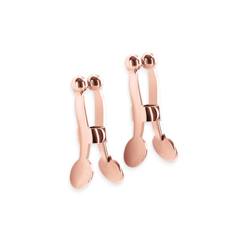 NS Novelties Bound Nipple Clamps C1 Gun Metal Adjustable Pressure - Nipple and Clit Clamps