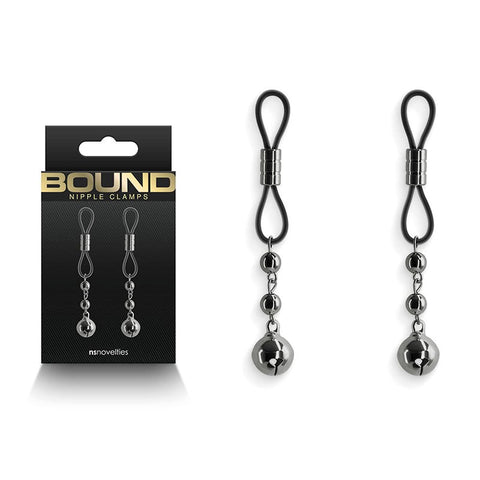 NS Novelties Bound Nipple Clamps D1 Adjustable Pressure Stimulation - Breast and Nipple Toys