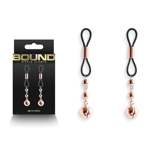 NS Novelties Bound Nipple Clamps D1 Adjustable Pressure Stimulation - Breast and Nipple Toys