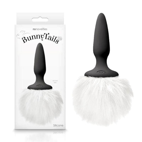 NS Novelties Cozy Kinky Delight Bunny Tails Mini Fur Butt Plug with Tail - Body Wands