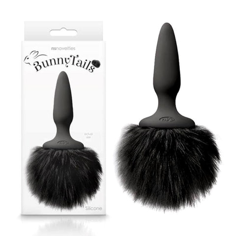 NS Novelties Cozy Kinky Delight Bunny Tails Mini Fur Butt Plug with Tail - Body Wands