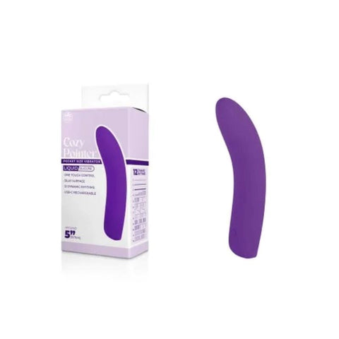 NANMA Cozy Pointer Bent 12 cm Rechargeable Mini Vibe Curved Design - Finger and Tongue Vibrators
