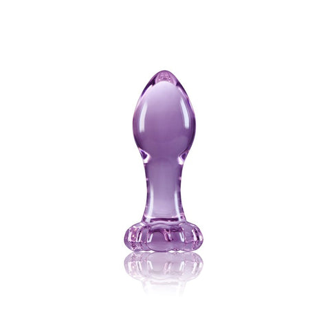 NS Novelties Blossom of Pleasure Luxurious Glass Butt Plug with Crystal Flower - Remote Control Vibrators