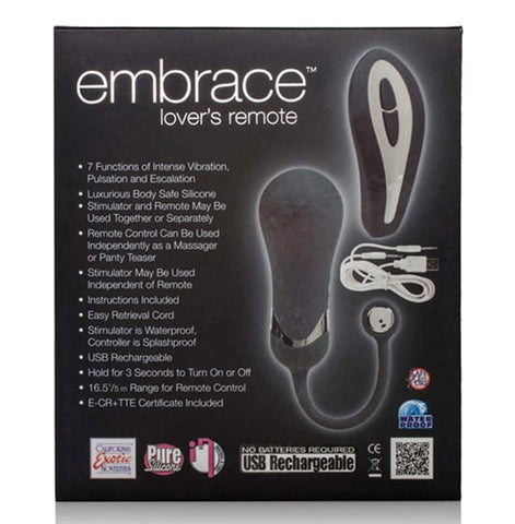 California Exotics Embrace Lovers Remote Dual Vibrator with Wireless Control - Love Eggs and Kegel Exercisers