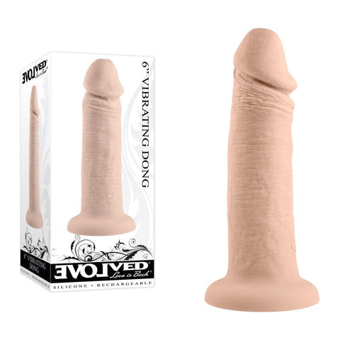 Evolved Pleasure Enhancer Lifelike Vibrations 6 Inch Vibrating Dildo - Vibrating Dildos