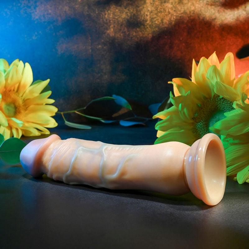 Evolved 7 Inch Realistic Dong Lifelike Silicone with Suction Cup Base - - Vibrating Dildos