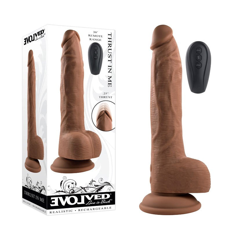 Evolved Pleasure Enhancer Thrust Tastic Thrusting Dildo with 10 Vibration Modes - - Realistic Dildos