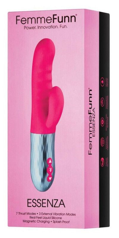 VVOLE LLC Femmefunn Essenza Thrusting Rabbit Vibrator Advanced Dual Action - - Rabbit Vibrators